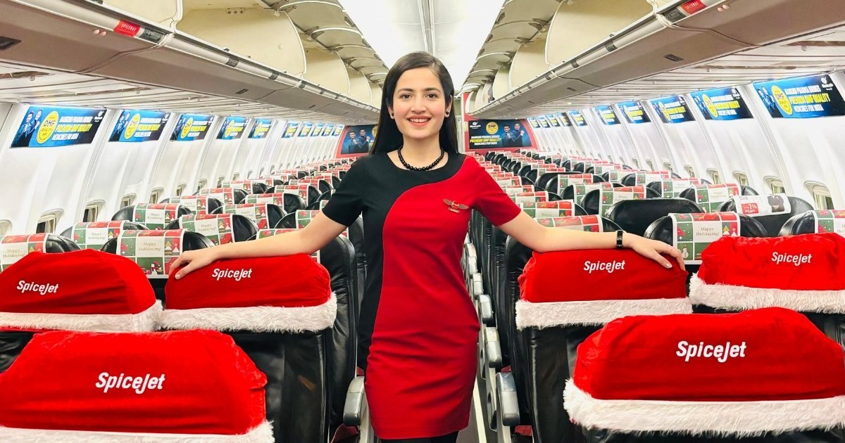 Shivani Charak, during her SpiceJet years &mdash; now with Air Arabia.